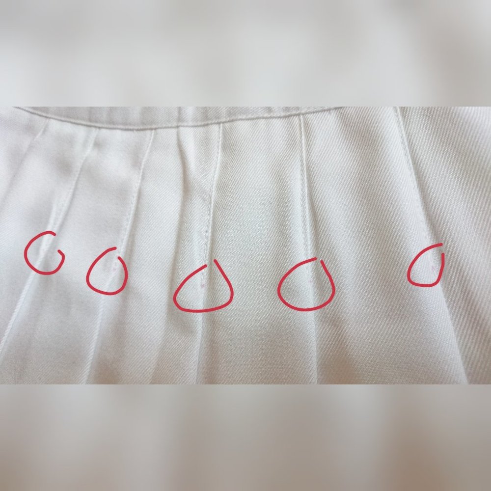 Striped Crochet Trim T-Shirt + White Pleated Mini Skirt Set - Picture 14 of 16